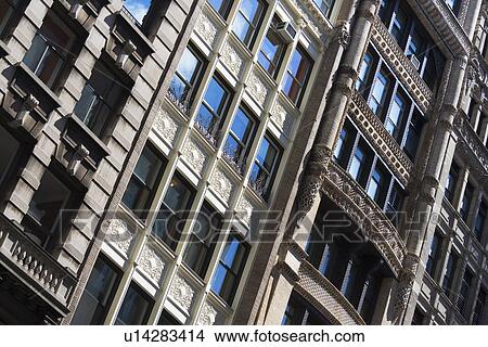 Picture - USA, New York City, Apartment buildings. Fotosearch