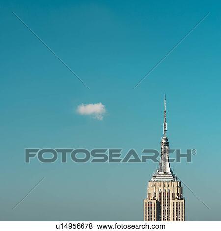 Stock Photo - USA, New York City, Empire State Building pinnacle. Fotosearch
