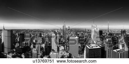 USA, New York City, Manhattan skyline with Empire State Building in Centre View Large Photo Image Stock Image - USA, New York City, Manhattan skyline with Empire State Building in Centre. Fotosearch