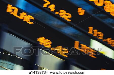Picture - USA, New York, New York City, Close-up of trading board. Fotosearch