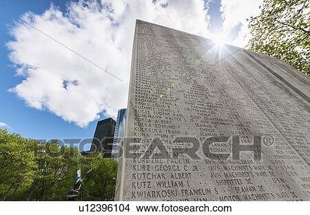 Picture - USA, New York State, New York City, Battery Park, Monument to Soldiers and Sailors lost at Sea in WWII. Fotosearch