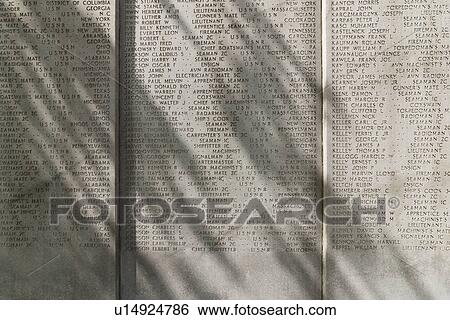 Stock Photograph - USA, New York State, New York City, Battery Park, Monument to Soldiers and Sailors lost at Sea in WWII. Fotosearch