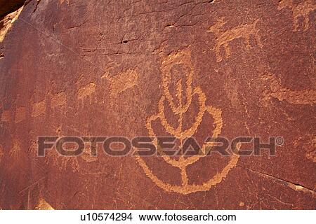 USA, Utah, Native American art on stone wall View Large Photo Image Picture - USA, Utah, Native American art on stone wall. Fotosearch