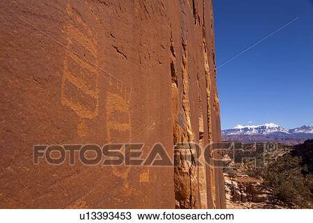 USA, Utah, Native American art on stone wall View Large Photo Image Stock Image - USA, Utah, Native American art on stone wall. Fotosearch