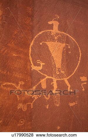 USA, Utah, Native American art on stone wall View Large Photo Image Stock Photo - USA, Utah, Native American art on stone wall. Fotosearch