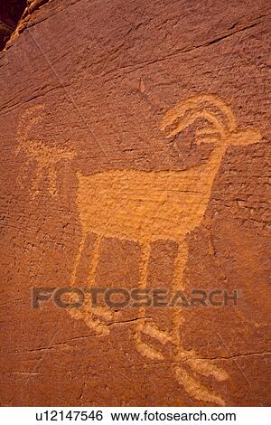 USA, Utah, Native American art on stone wall View Large Photo Image Stock Photograph - USA, Utah, Native American art on stone wall. Fotosearch
