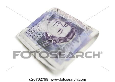 Stock Photo - Close-up of Euro banknotes in paper clip. Fotosearch