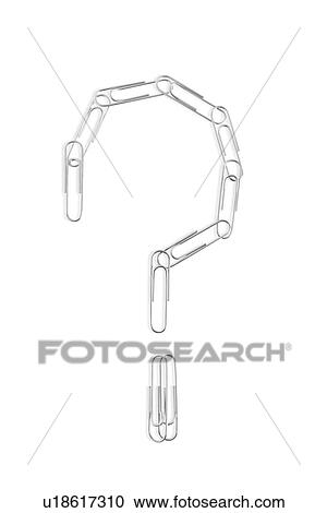 Close-up of paper clip forming question mark over white background View Large Photo Image Stock Image - Close-up of paper clip forming question mark over white background. Fotosearch