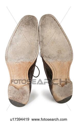 Stock Photo - Close-up of shoe sole over white background. Fotosearch