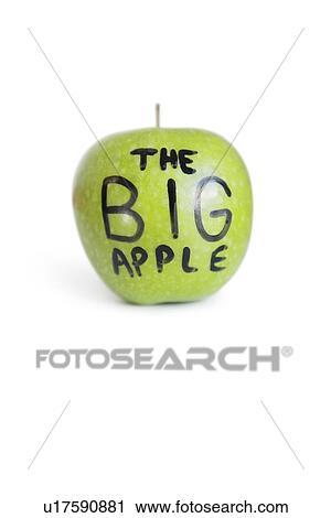 Close-up of text on a green apple over white background View Large Photo Image Stock Image - Close-up of text on a green apple over white background. Fotosearch
