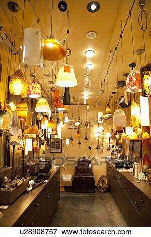 Lighting equipments on display in lights store View Large Photo Image Stock Photo - Lighting equipments on display in lights store. Fotosearch