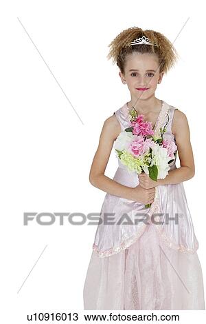 Portrait of bridesmaid standing with bouquet over white background View Large Photo Image Stock Image - Portrait of bridesmaid standing with bouquet over white background. Fotosearch