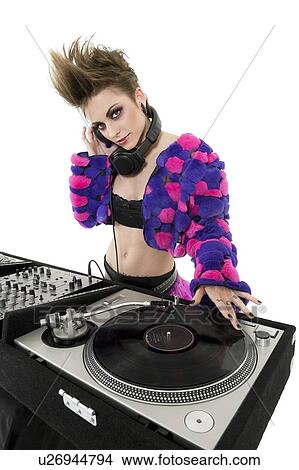 Portrait of punk DJ over white background View Large Photo Image Picture - Portrait of punk DJ over white background. Fotosearch