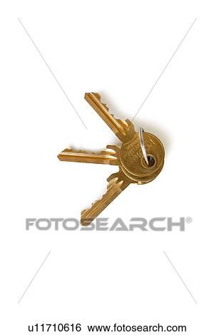 Stock Photograph - Set of keys over white background. Fotosearch