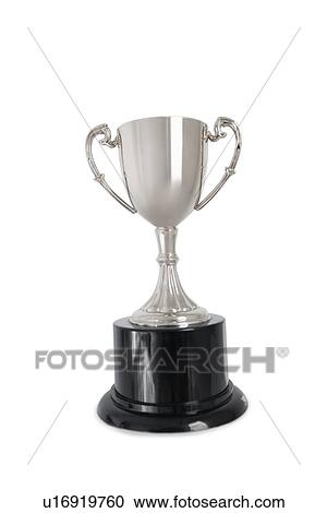 Stock Image - Winning trophy over white background. Fotosearch