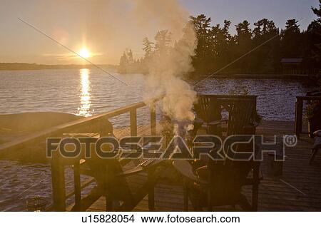 Campfire, Lake of the Woods, Ontario, Canada View Large Photo Image Picture - Campfire, Lake of the Woods, Ontario, Canada. Fotosearch