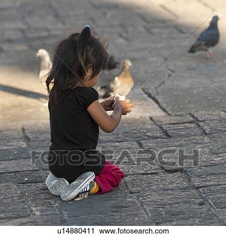 Girl feeding pigeons, Parque Central, Zona 1, Guatemala City, Guatemala View Large Photo Image Stock Image - Girl feeding pigeons, Parque Central, Zona 1, Guatemala City, Guatemala. Fotosearch