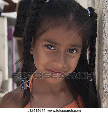 Picture - Portrait of a girl, Colonia Bethania, Colonia Bethania, Guatemala City, Guatemala. Fotosearch