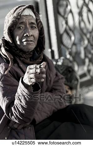 Stock Photography - Portrait of a senior man gesturing, Zona 1, Guatemala City, Guatemala. Fotosearch