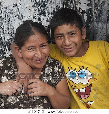 Portrait of a woman smiling with her son, Zona 3, Guatemala City, Guatemala View Large Photo Image Stock Image - Portrait of a woman smiling with her son, Zona 3, Guatemala City, Guatemala. Fotosearch