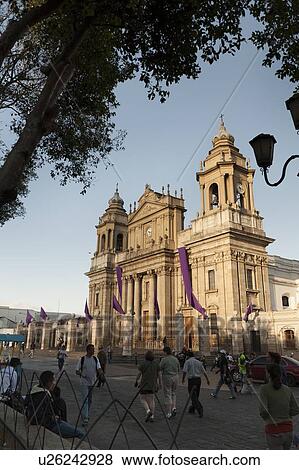 Tourists outside Metropolitan Cathedral, Zona 1, Guatemala City, Guatemala View Large Photo Image Stock Photo - Tourists outside Metropolitan Cathedral, Zona 1, Guatemala City, Guatemala. Fotosearch