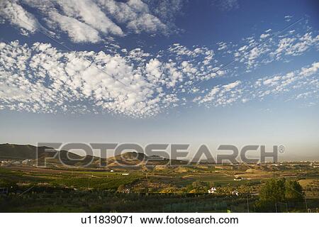 Stock Image - Aerial view of rural landscape. Fotosearch
