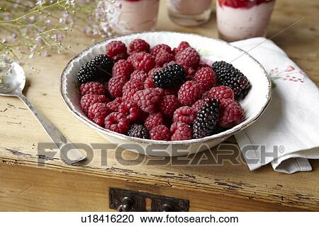 Bowl of berries on table View Large Photo Image Stock Image - Bowl of berries on table. Fotosearch