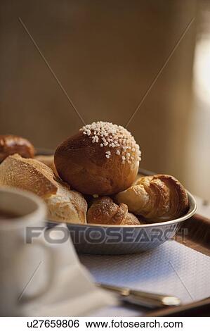 Bowl of breakfast pastries View Large Photo Image Stock Photograph - Bowl of breakfast pastries. Fotosearch