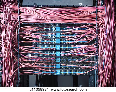 Close up of cables in server room View Large Photo Image Picture - Close up of cables in server room. Fotosearch