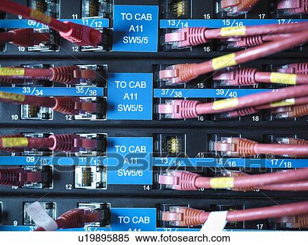 Close up of cables in server room View Large Photo Image Stock Photography - Close up of cables in server room. Fotosearch