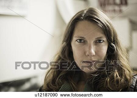 Close up of womans smiling face View Large Photo Image Stock Image - Close up of womans smiling face. Fotosearch
