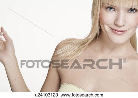 Close up of womans smiling face View Large Photo Image Stock Image - Close up of womans smiling face. Fotosearch