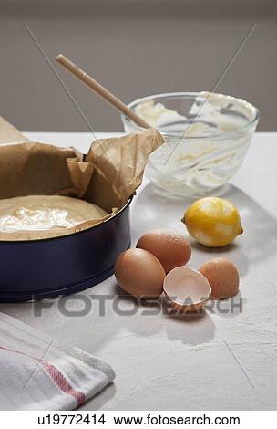 Eggshells, flour, lemon and batter View Large Photo Image Picture - Eggshells, flour, lemon and batter. Fotosearch