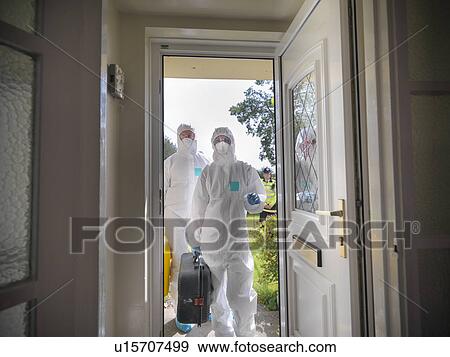 Forensic scientists at crime scene View Large Photo Image Stock Photo - Forensic scientists at crime scene. Fotosearch