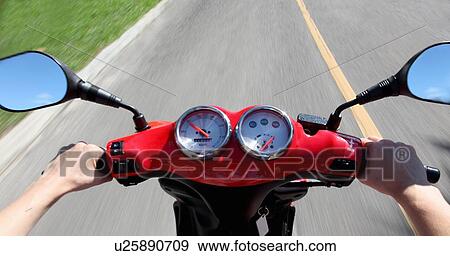 Gauges and mirrors on scooter View Large Photo Image Stock Photo - Gauges and mirrors on scooter. Fotosearch