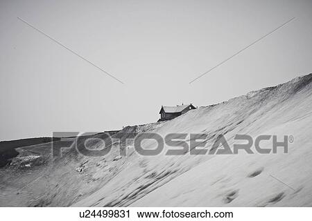 House built on snowy hilltop View Large Photo Image Stock Image - House built on snowy hilltop. Fotosearch