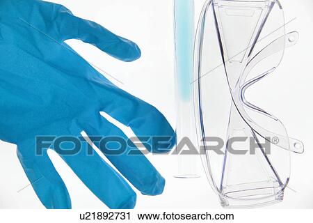 Latex glove, goggles and test tube View Large Photo Image Stock Image - Latex glove, goggles and test tube. Fotosearch
