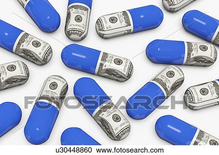 Pills decorated with dollar bills View Large Photo Image Stock Image - Pills decorated with dollar bills. Fotosearch