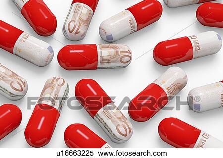 Pills decorated with euro notes View Large Photo Image Stock Photography - Pills decorated with euro notes. Fotosearch