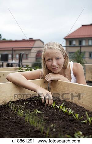 Teenage girl planting seedlings View Large Photo Image Stock Image - Teenage girl planting seedlings. Fotosearch
