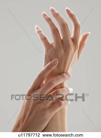 Stock Image - Beautiful Femine hands. Fotosearch