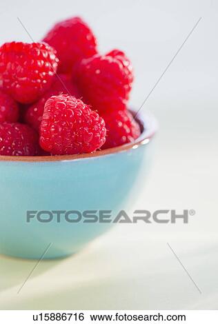 Bowl filled with fresh raspberries View Large Photo Image Stock Photograph - Bowl filled with fresh raspberries. Fotosearch
