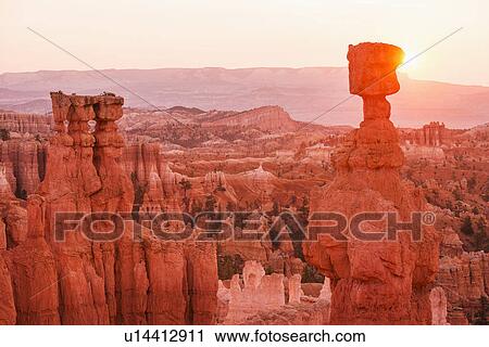 Stock Image - Bryce Canyon at sunset. Fotosearch