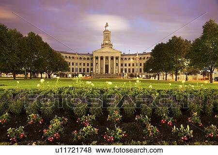 Stock Photo - City Hall in Colorado at sunset. . Fotosearch