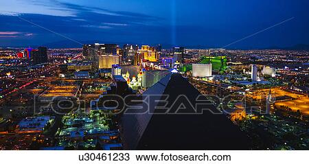 Stock Image - Cityscape at night. Fotosearch