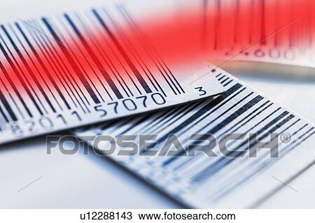Stock Image - Close up of bar codes, studio shot. Fotosearch