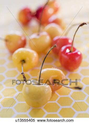 Close-up of cherries View Large Photo Image Stock Photography - Close-up of cherries. Fotosearch