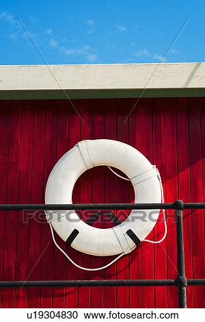 Close up of life belt on tugboat View Large Photo Image Stock Image - Close up of life belt on tugboat. Fotosearch