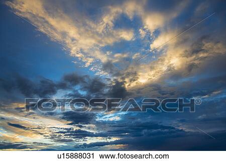 Cloudscape at sunset View Large Photo Image Stock Image - Cloudscape at sunset. Fotosearch