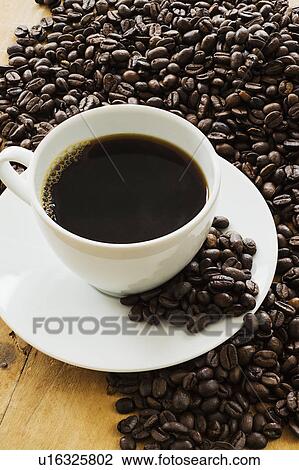 Stock Image - Cup of coffee, Studio shot. Fotosearch
